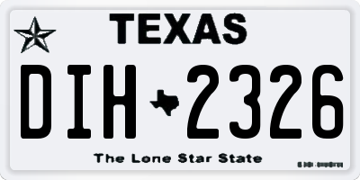 TX license plate DIH2326