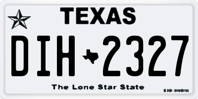 TX license plate DIH2327