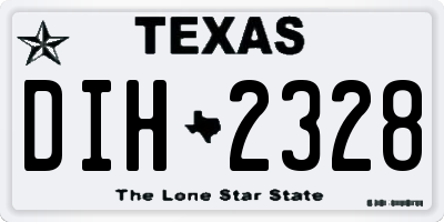 TX license plate DIH2328