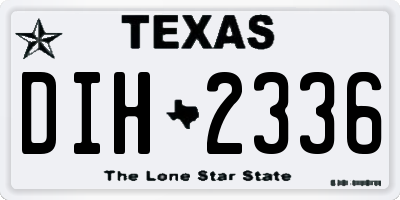 TX license plate DIH2336
