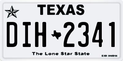 TX license plate DIH2341
