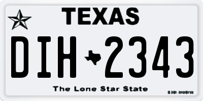 TX license plate DIH2343