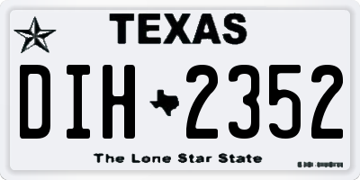 TX license plate DIH2352