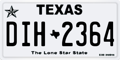 TX license plate DIH2364