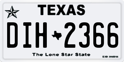 TX license plate DIH2366