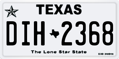 TX license plate DIH2368