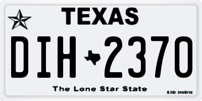 TX license plate DIH2370