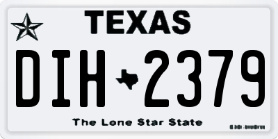TX license plate DIH2379