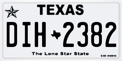 TX license plate DIH2382