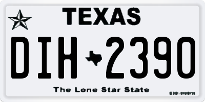 TX license plate DIH2390
