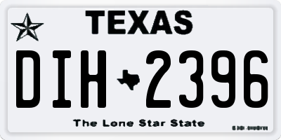 TX license plate DIH2396