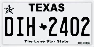 TX license plate DIH2402