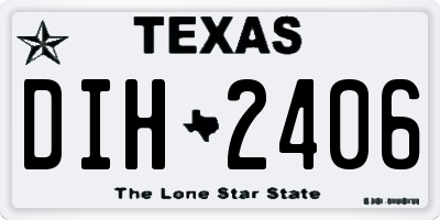 TX license plate DIH2406