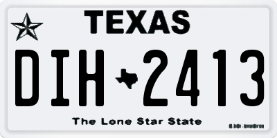 TX license plate DIH2413