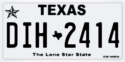 TX license plate DIH2414