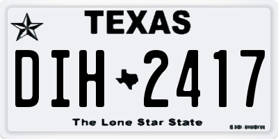 TX license plate DIH2417