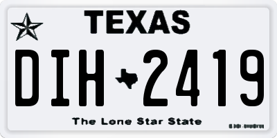 TX license plate DIH2419