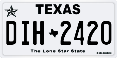 TX license plate DIH2420