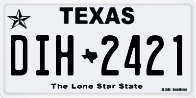 TX license plate DIH2421