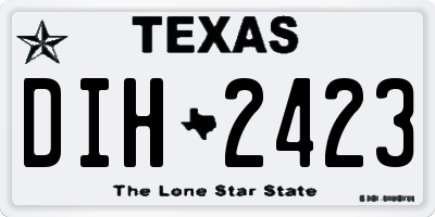 TX license plate DIH2423