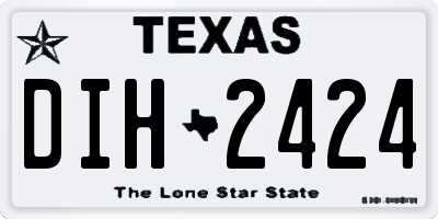 TX license plate DIH2424
