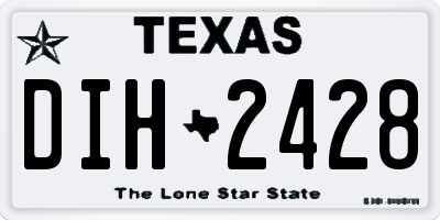 TX license plate DIH2428