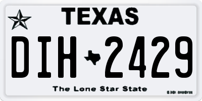 TX license plate DIH2429
