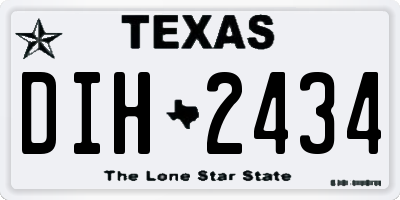 TX license plate DIH2434