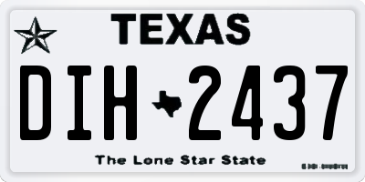 TX license plate DIH2437