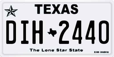 TX license plate DIH2440