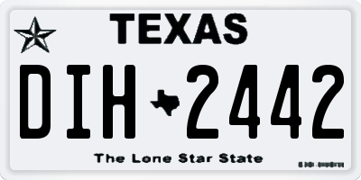 TX license plate DIH2442
