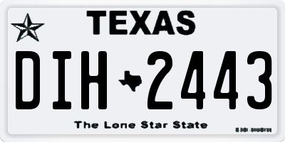 TX license plate DIH2443