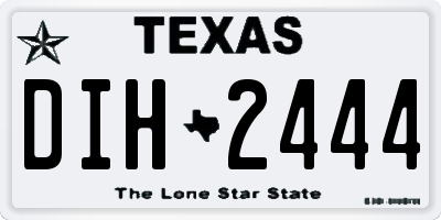 TX license plate DIH2444