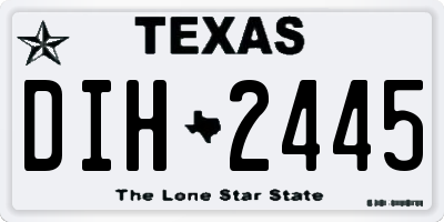 TX license plate DIH2445