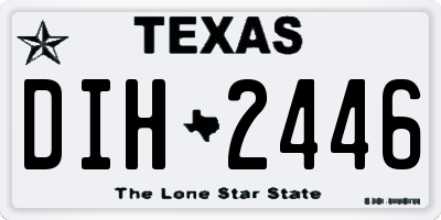 TX license plate DIH2446