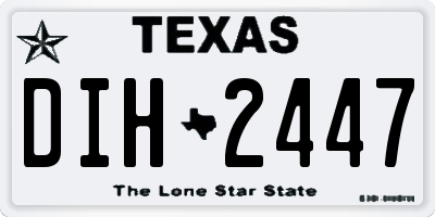 TX license plate DIH2447
