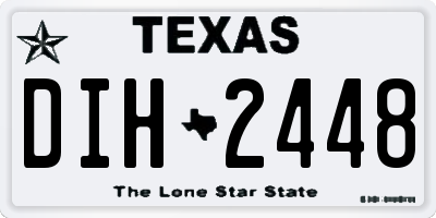 TX license plate DIH2448