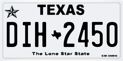 TX license plate DIH2450