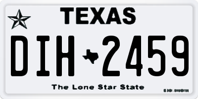TX license plate DIH2459