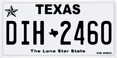 TX license plate DIH2460