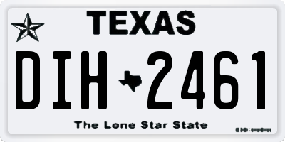 TX license plate DIH2461