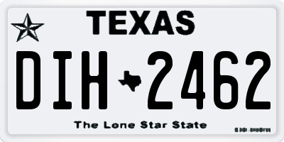 TX license plate DIH2462