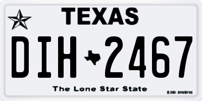 TX license plate DIH2467