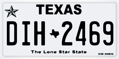 TX license plate DIH2469