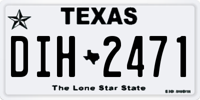 TX license plate DIH2471
