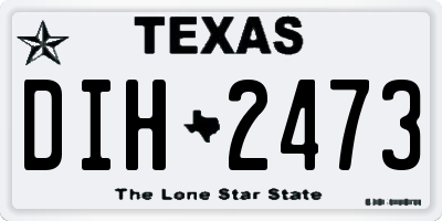 TX license plate DIH2473