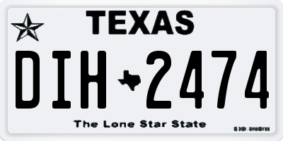 TX license plate DIH2474