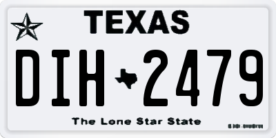 TX license plate DIH2479