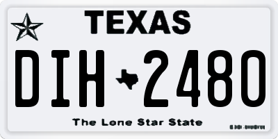 TX license plate DIH2480