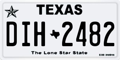 TX license plate DIH2482